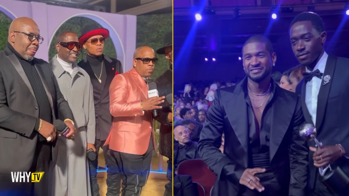 Usher Reunited With Damson Idris And New Edition, At BET NAACP Image Awards